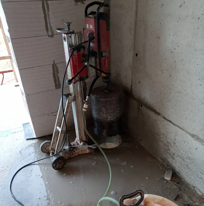 Diamantový vrt pre odpad a kanalizáciu